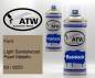 Preview: Ford, Light Sandalwood Pearl Metallic, 63 / 6253: 400ml Sprühdose + 400ml Klarlack - Set, von ATW Autoteile West.